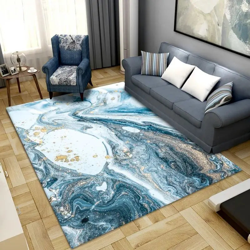 Contemporary Elegance Cashmere Anti Slip Living Room Floor Rug / Ruchi