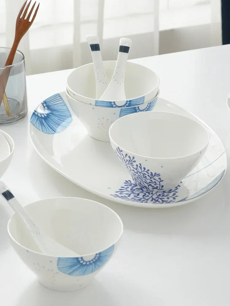 32 Pieces Ceramic Kitchen Dinnerware Set