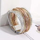 Charming Glittery Wrapped Leather Bracelet / Ruchi