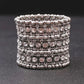 Classic Luxury Woven Glossy Round Stone Beaded Bracelet / Ruchi