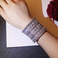 Classic Luxury Woven Glossy Round Stone Beaded Bracelet / Ruchi