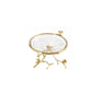 Creative Branch Legs Glass Top Brass Fruit Tray