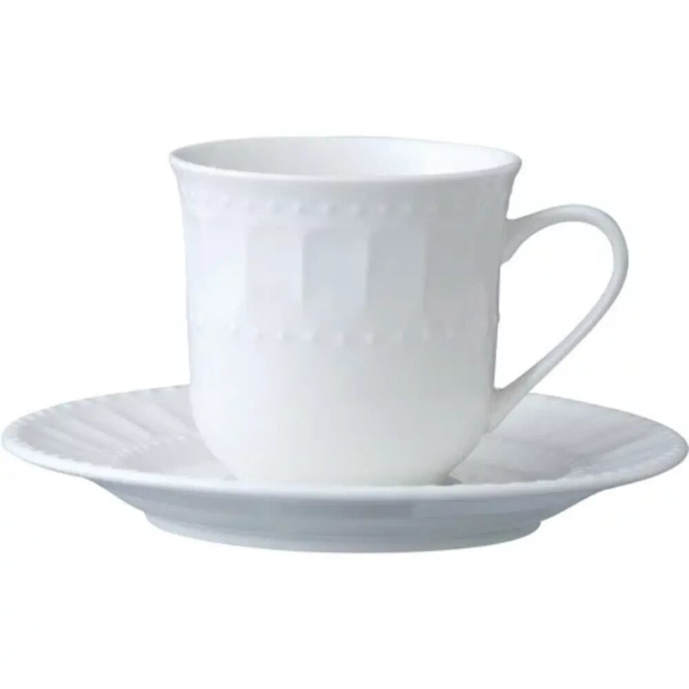 46 Pieces White Ceramic Dinnerware Set For 6 / Ruchi