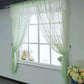 2 Pieces Green Valance Style Tulle Polyester Window Curtain / Ruchi