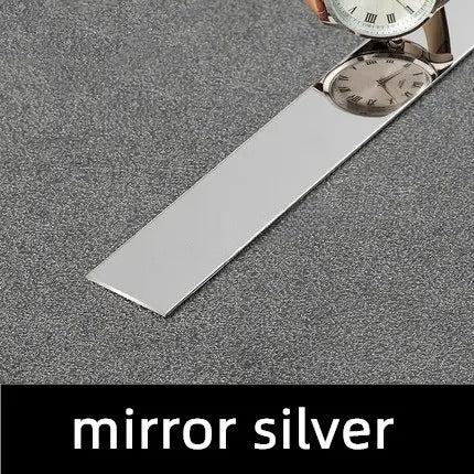 5 Meter Stainless Steel Rectangular Mirror Finish Decorative Strip Wall Sticker / Ruchi