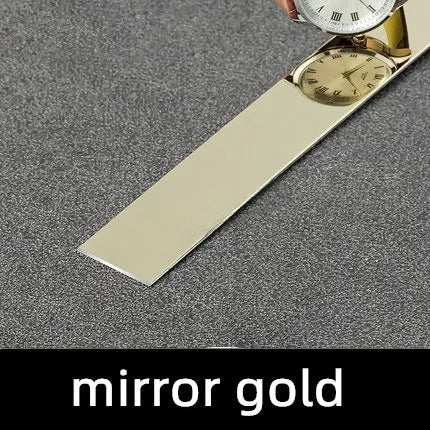 5 Meter Stainless Steel Rectangular Mirror Finish Decorative Strip Wall Sticker / Ruchi