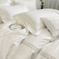 Enchanting White Stripe Design Cotton Bedding Set / Ruchi