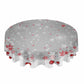 Christmas Decoration Printed Round Polyester Tablecloth / Ruchi