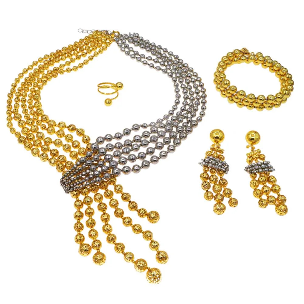 Round Bead Necklace Set / Ruchi