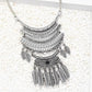 Bohemian Long Carved Coin Necklace / Ruchi