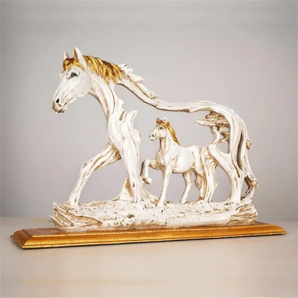 Endearing Muted Tone Galloping Horse Statue Showpiece / Ruchi