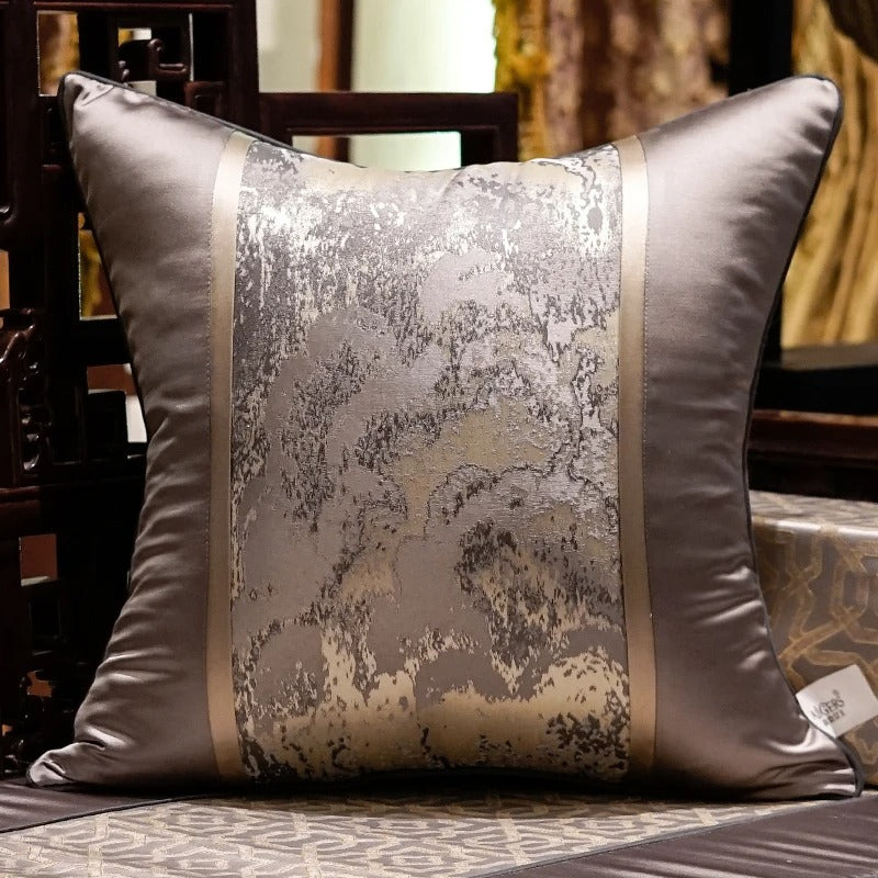 Chic Elegance Polyester Jacquard Square Embroidered Pillow Case / Ruchi