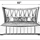 Modern Luxurious Leather King Size Bed With Night Stand / Ruchi