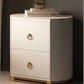 Modern Luxurious Leather King Size Bed With Night Stand / Ruchi