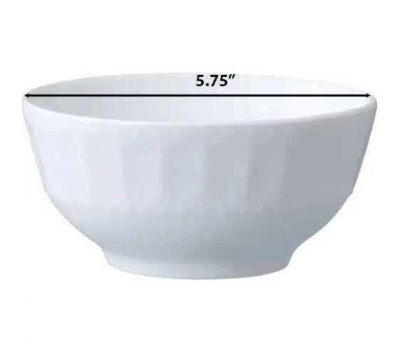 46 Pieces White Ceramic Dinnerware Set For 6 / Ruchi