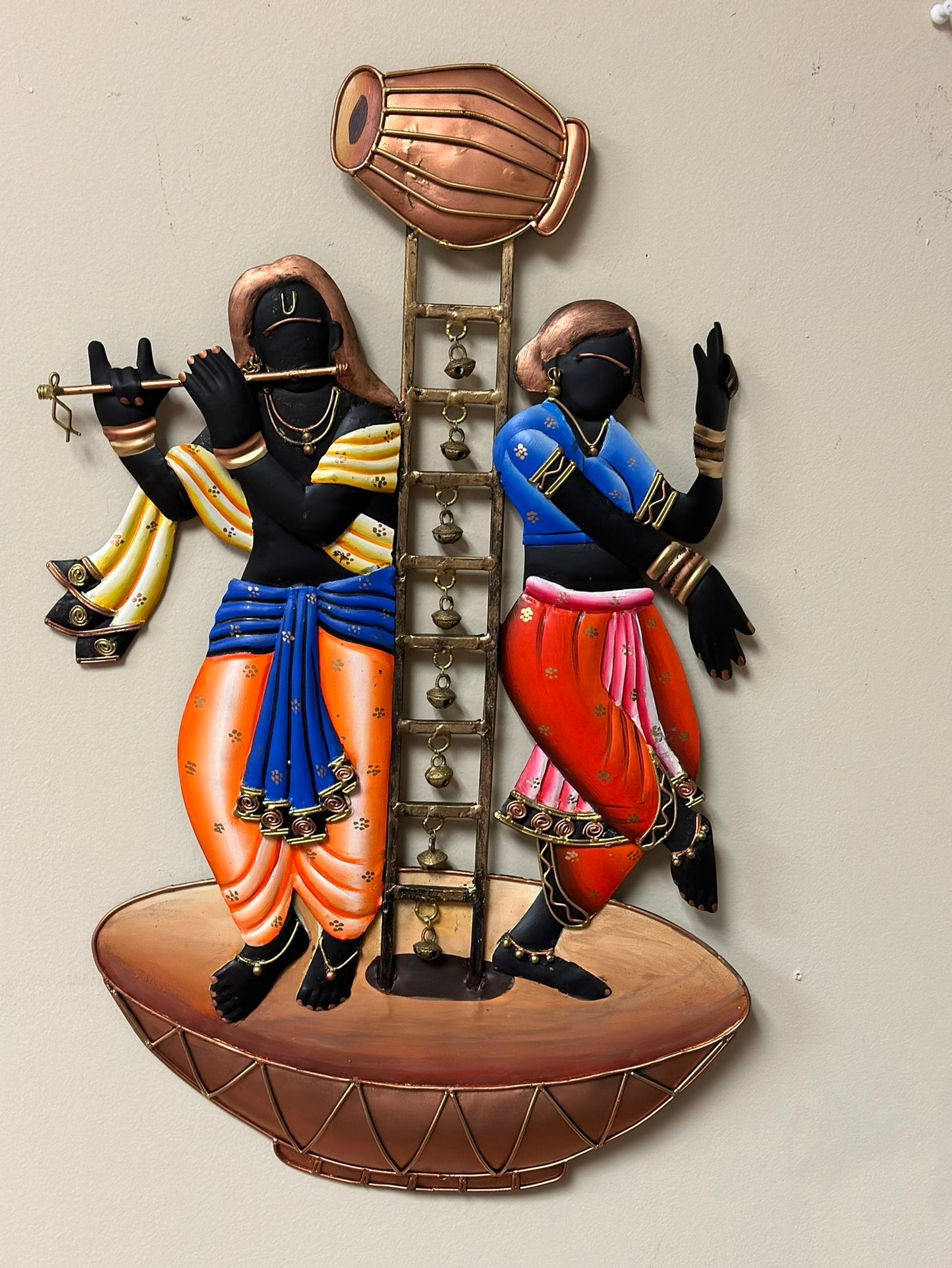 Enticing Musical Dancing Metal Wall Hanging For Home Decor / Ruchi