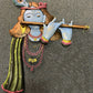 Handcrafted Lord Krishna Playing Flute Metal Wall Hanging / Ruchi