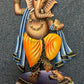 Multicolored Dancing Lord Ganesha Metal Wall Hanging For Good Luck / Ruchi