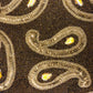 Paisley Textured Gold And Brown Beaded Table Runner / Ruchi