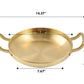 Elegant Brass Non Stick Cooking Pan With Handles / Ruchi