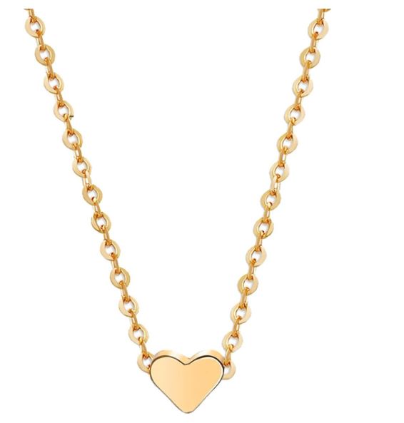 Endearing Love Pendant Golden Metal Necklace For Women / Ruchi