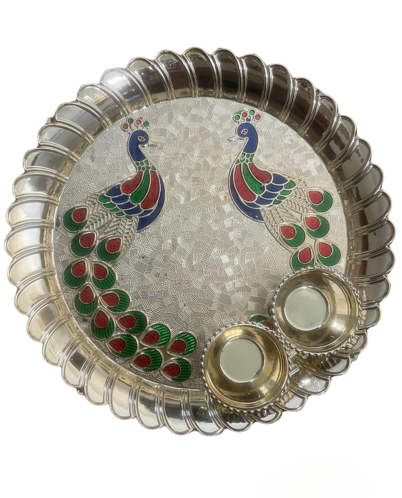 Elegant Raksha Bandhan Set Of Thali Rakhi And Vase / Ruchi