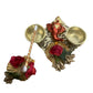 Set Of Ganesha Designed Raksha Bandhan Thali With Rakhi And Lumba / Ruchi