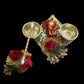 Set Of Ganesha Designed Raksha Bandhan Thali With Rakhi And Lumba / Ruchi