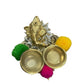 Divine Ganesha Raksha Bandhan Celebration Set With Thali, Rakhi And Lumba / Ruchi