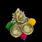 Divine Ganesha Raksha Bandhan Celebration Set With Thali, Rakhi And Lumba / Ruchi