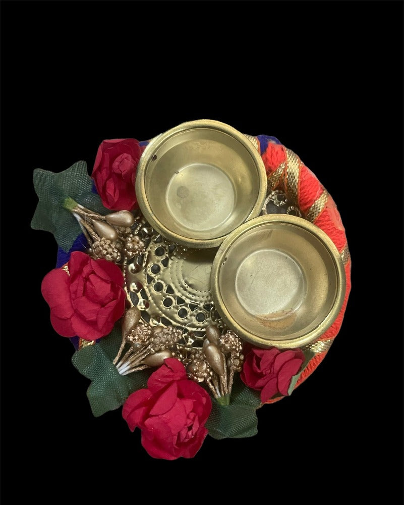 Captivating Raksha Bandhan Set Of Thali, Rakhi, Lumba, And Traditional Essentials / Ruchi