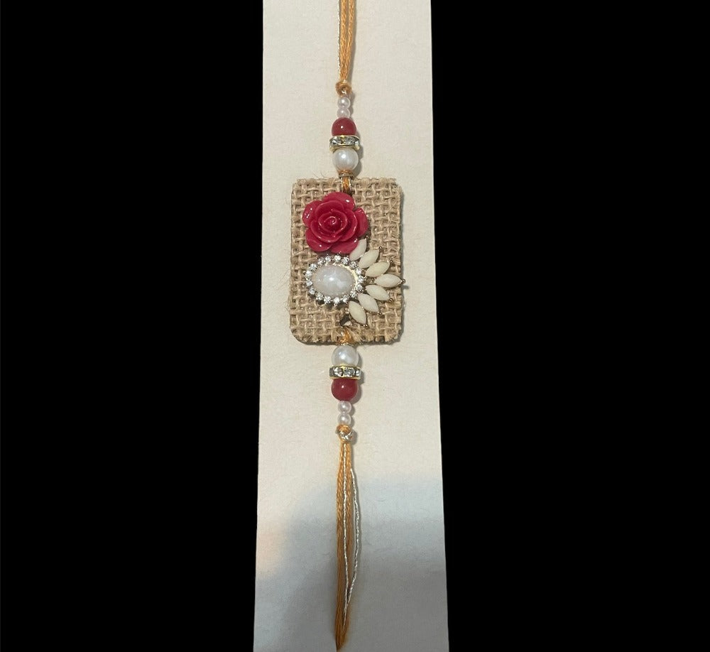 Enchanting Stone Adorned Thali And 2 Rakhi Set For Raksha Bandhan Celebration / Ruchi