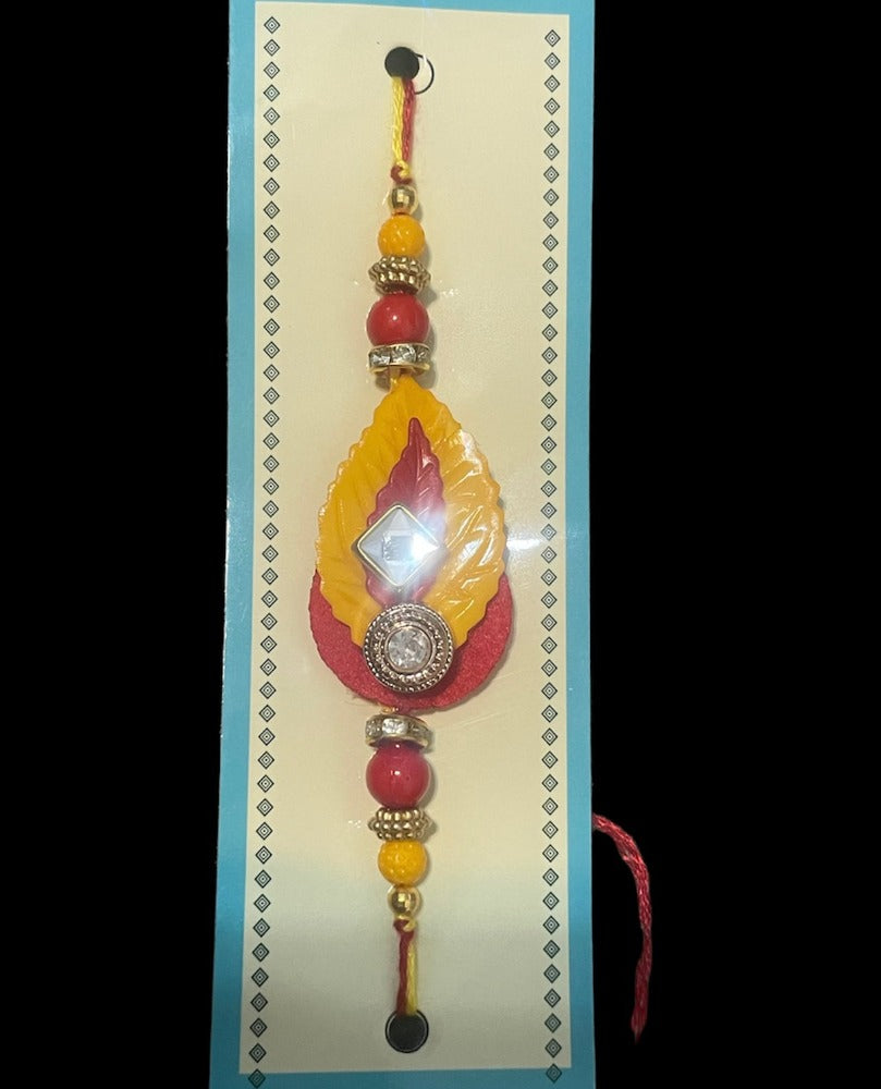 Exquisite Set Of Raksha Bandhan Thali With 2 Rakhi / Ruchi 