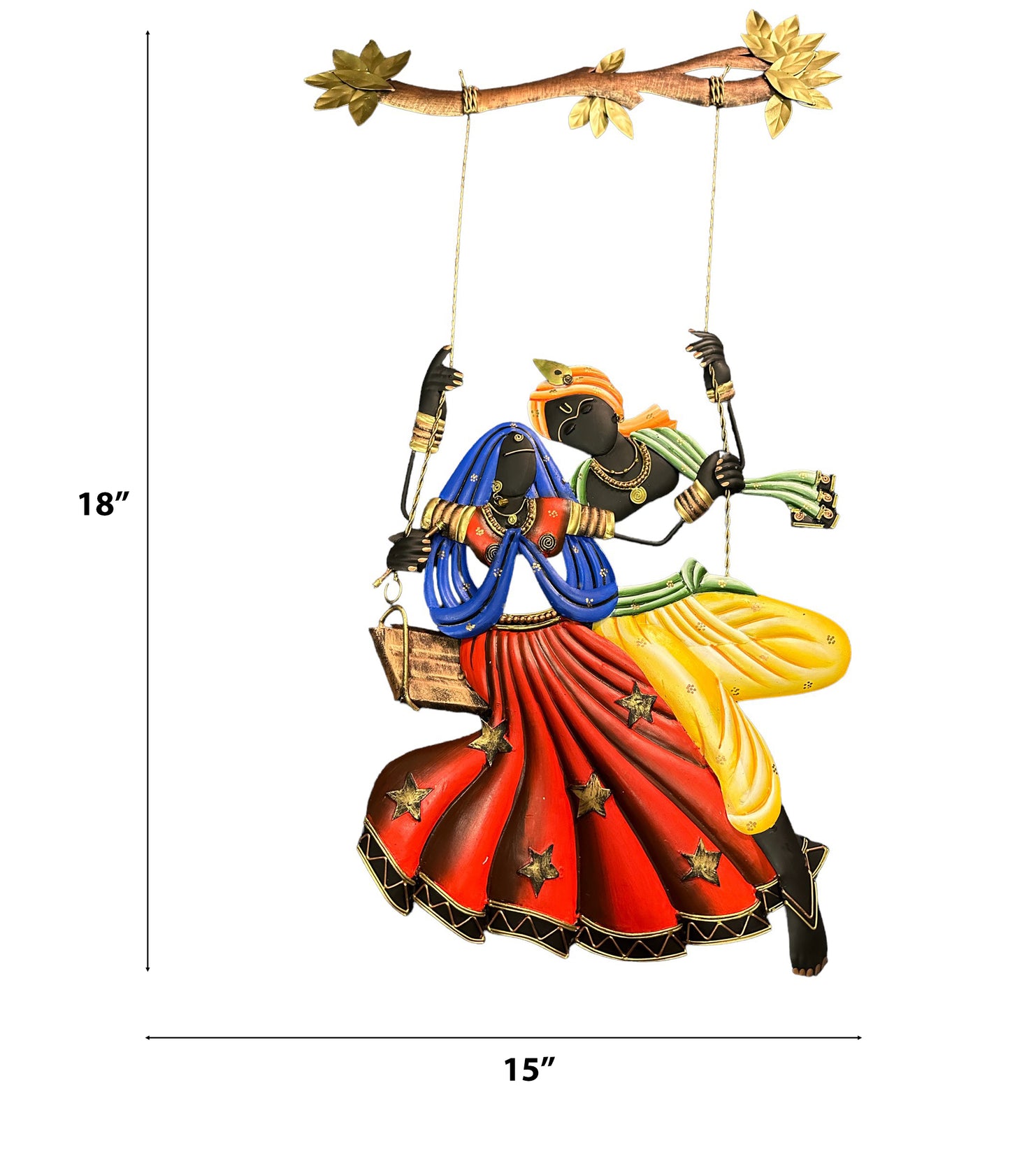 Divine Metallic Decorative Swing Of Radha Krishna / Ruchi