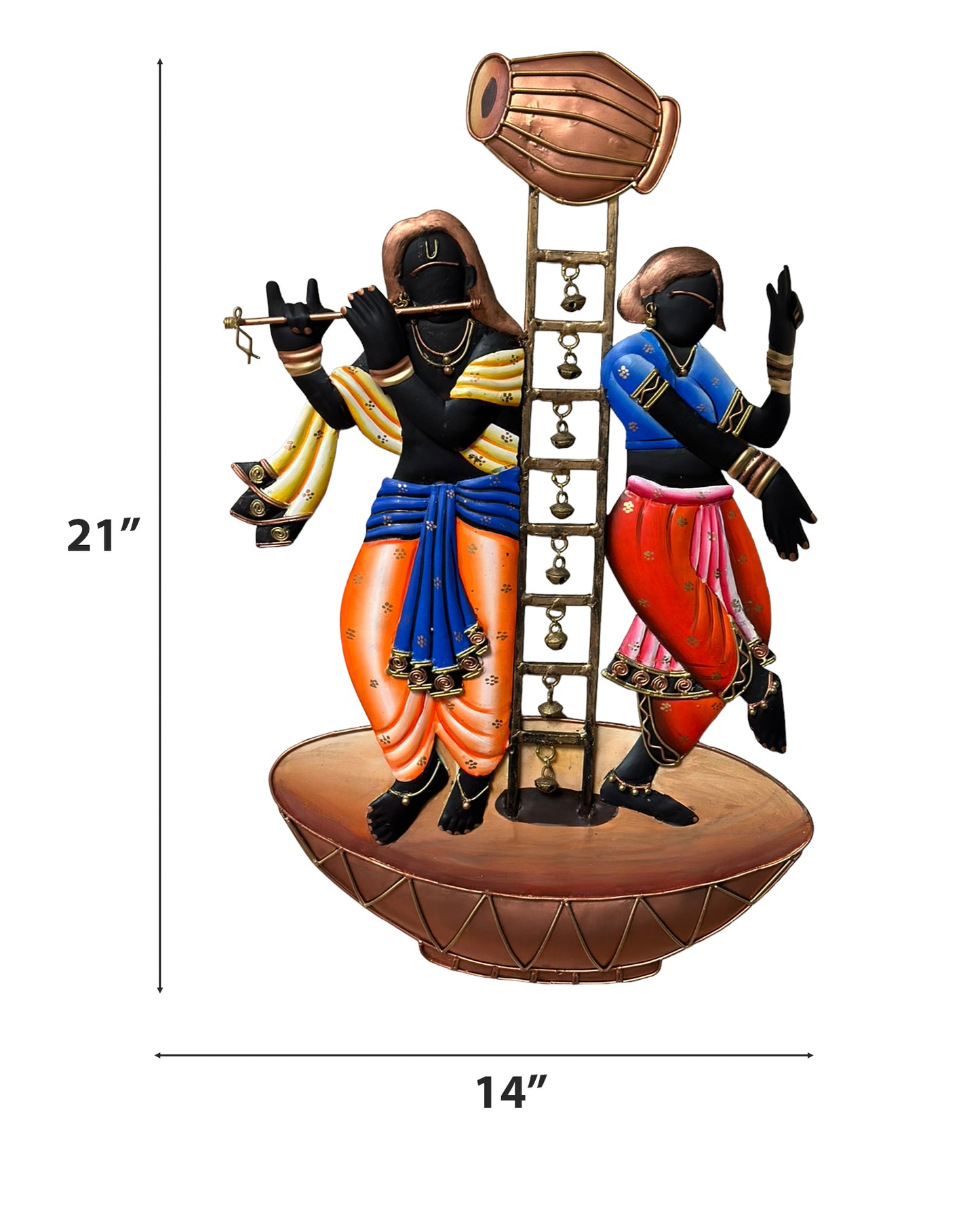 Enticing Musical Dancing Metal Wall Hanging For Home Decor / Ruchi