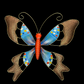 Enchanting Multicolored Butterfly Designed Metal Wall Decor / Ruchi