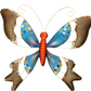 Enchanting Multicolored Butterfly Designed Metal Wall Decor / Ruchi