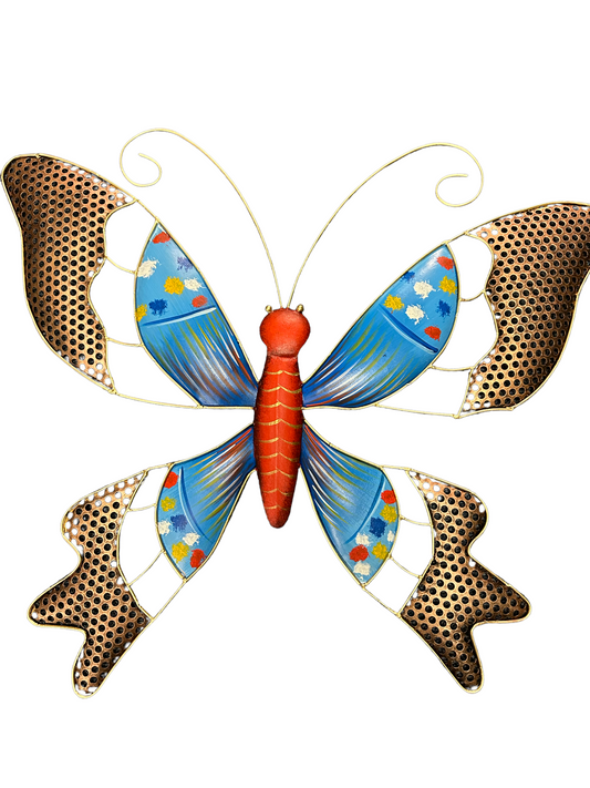 Enchanting Multicolored Butterfly Designed Metal Wall Decor / Ruchi