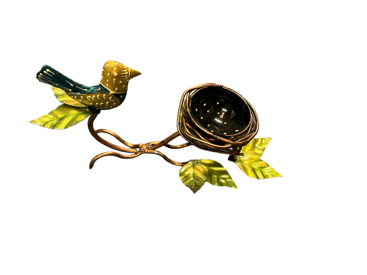 Elegant Metal Wall Hanging Of Bird With Nest / Ruchi