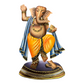 Multicolored Dancing Lord Ganesha Metal Wall Hanging For Good Luck / Ruchi