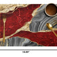 4 Pcs Marble Textured Scenic Design Polyester Placemats / Ruchi