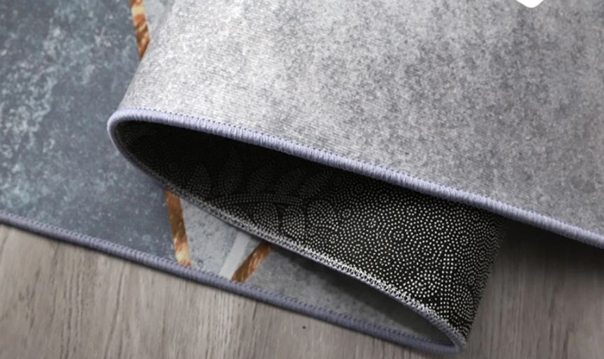 Contemporary Geometric Pattern Polyester Fiber Non-Slip Living Room Rug / Ruchi
