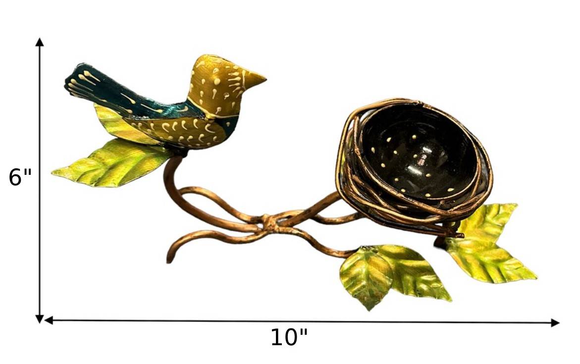 Elegant Metal Wall Hanging Of Bird With Nest / Ruchi