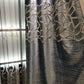 Captivating Crack Design Velvet Fabric Blue Tulle Window Curtain / Ruchi