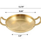 Elegant Brass Non Stick Cooking Pan With Handles / Ruchi