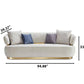 Ambrose Style Metal Accented Fabric Upholstered Sofa Set / Ruchi