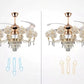 12 Heads Modern Remote Control LED Chandelier Fan Light