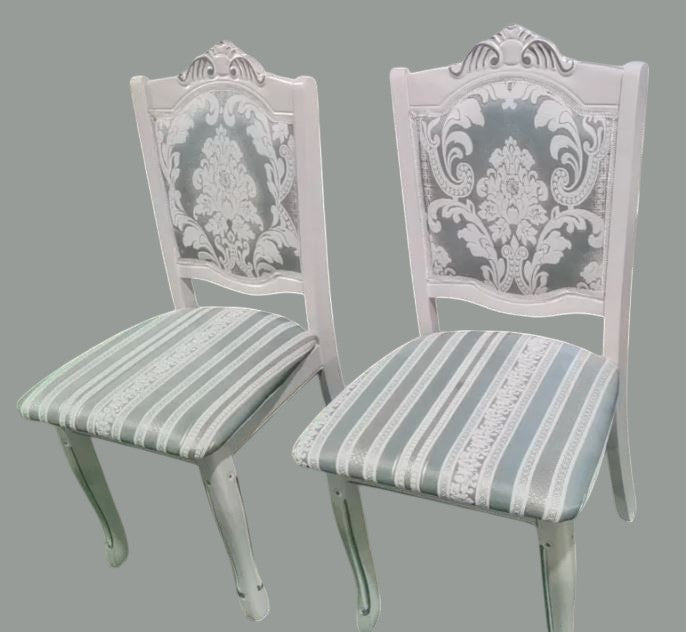 Set Of 6 Fabric Upholstered Dining Chairs