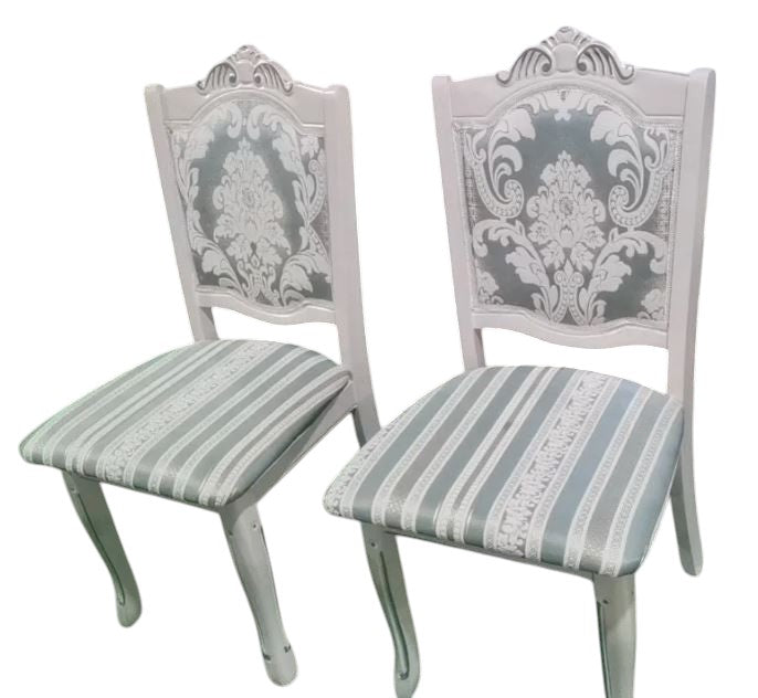 Set Of 6 Fabric Upholstered Dining Chairs