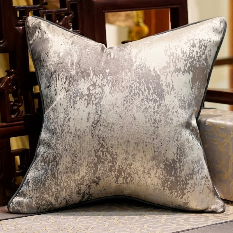 Chic Elegance Polyester Jacquard Square Embroidered Pillow Case / Ruchi